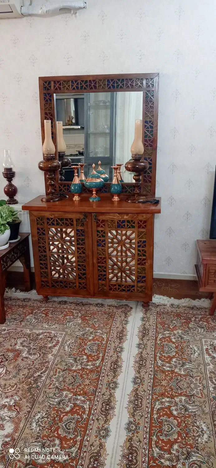 کنسول آیینه گره چینی کار دست|صنایع دستی و سایر لوازم تزئینی|قم, عمار یاسر|دیوار