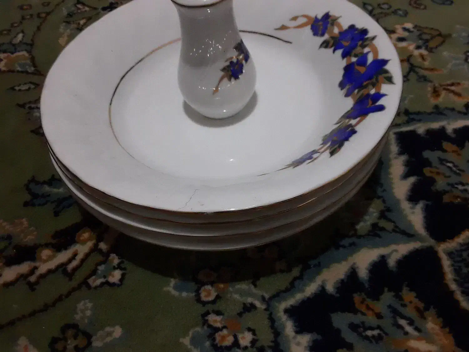 جینی  گل ابی طلا کوب نسبتن قدیمی|ظروف سرو و پذیرایی|نهاوند, |دیوار