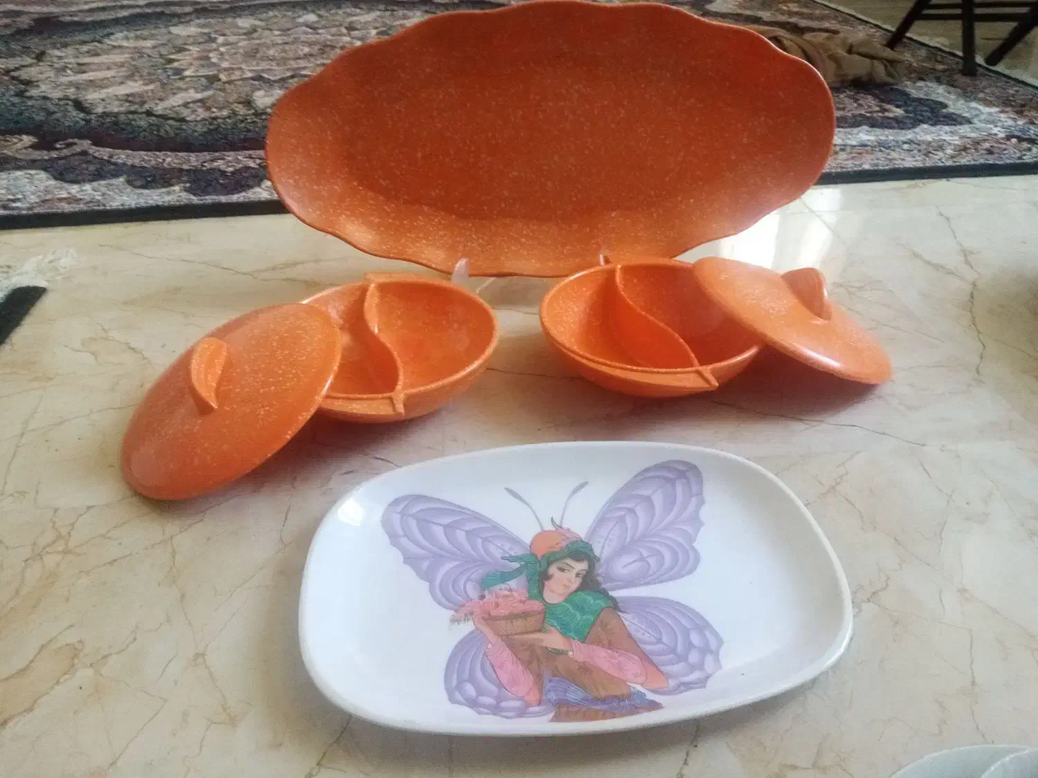 ملامین، چینی  استیل دیگ و قدیمی انتیک نوستالژی|ظروف سرو و پذیرایی|اردبیل, |دیوار