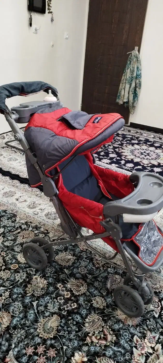 کالسکه رورعک تاب کریر رنگ توسی قرمز|کالسکه و لوازم جانبی|شهریار, اسدآباد|دیوار