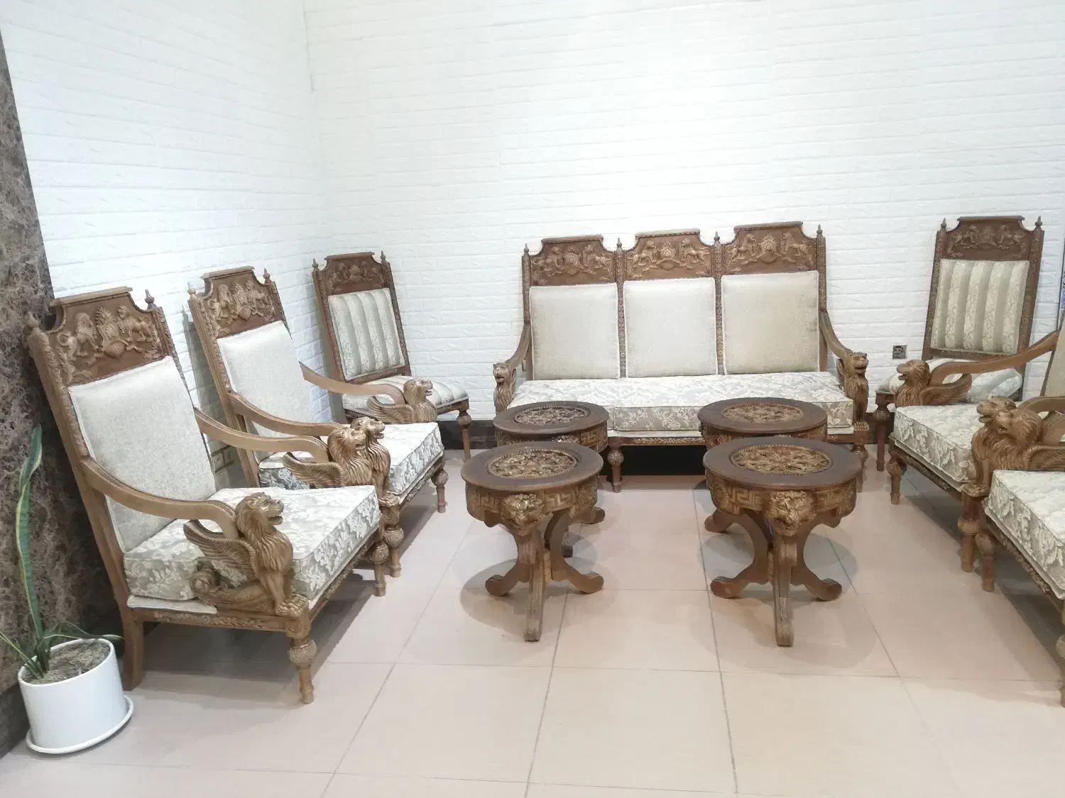 مبل استیل مدل سلطنتی 9نفره|مبلمان خانگی و میز عسلی|بستان آباد, |دیوار