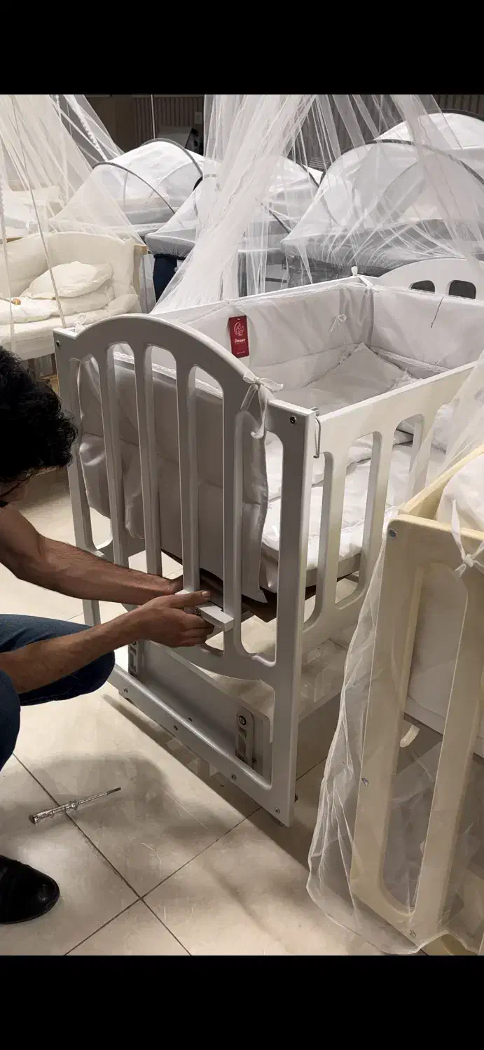 تخت کودک مدل گهواره|تخت و سرویس خواب|بجنورد, |دیوار