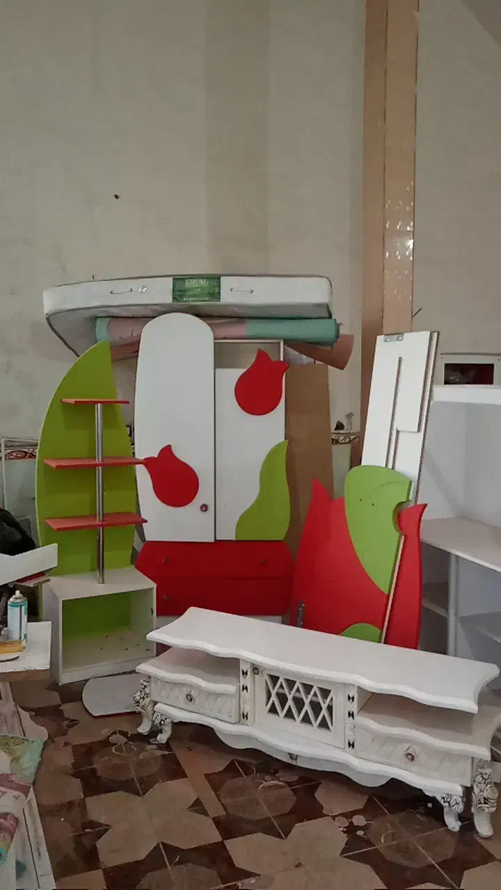 سرویس خواب بچه با تشک|تخت و سرویس خواب|مشگین شهر, |دیوار