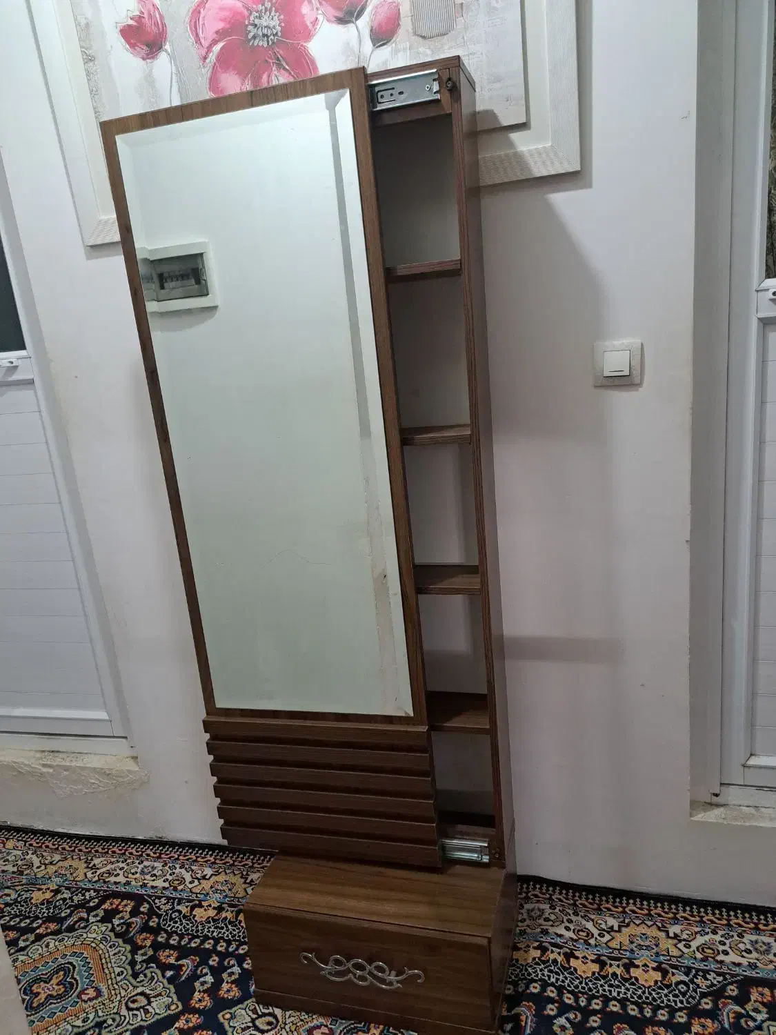 آینه قدی ریلی|جاکفشی، کمد، دراور|آمل, |دیوار