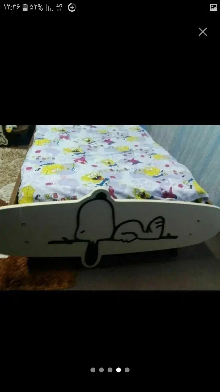 تخت وکمد طرح اسنوپی|تخت و سرویس خواب|بندر انزلی, سید آسیه|دیوار