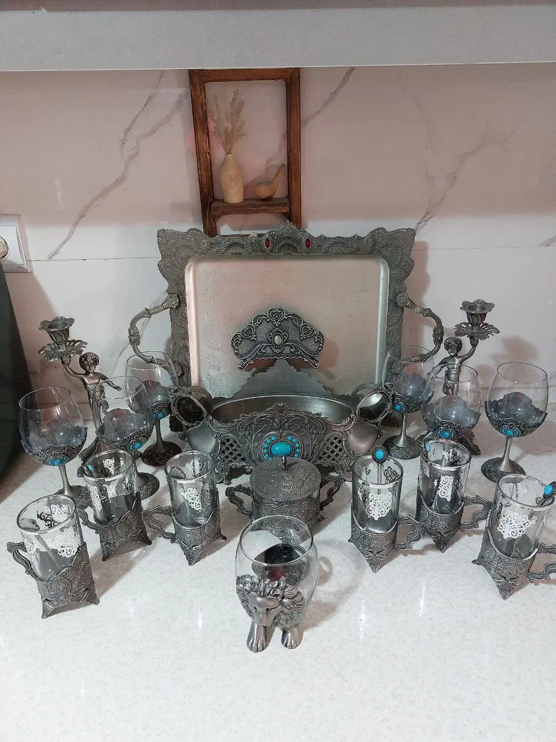 ظروف پیوتر اصل|ظروف سرو و پذیرایی|مشهد, شیرودی|دیوار