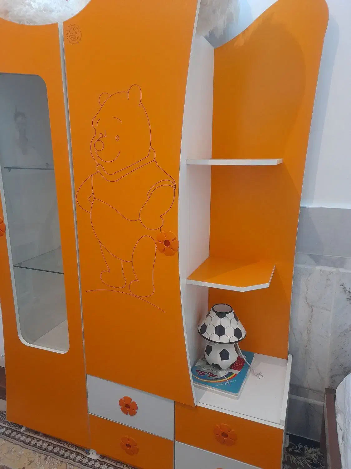 کمد و ویترین کودک مدل پو چوب ارژن تهران|تخت و سرویس خواب|زاهدان, |دیوار