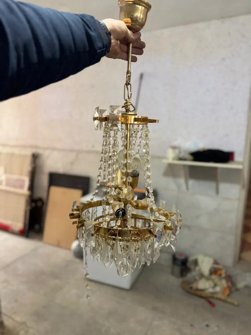 لوستر برنجی اصلی 6تیکه|لوستر و چراغ آویز|اراک, |دیوار