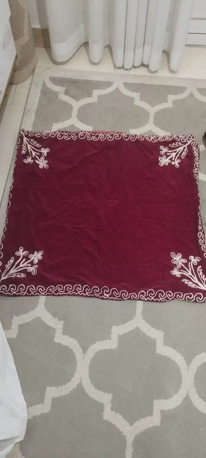 رومیزی پنجاه سال پیش مخمل سه عدد|پرده، رانر، رومیزی|رشت, آزادگان|دیوار