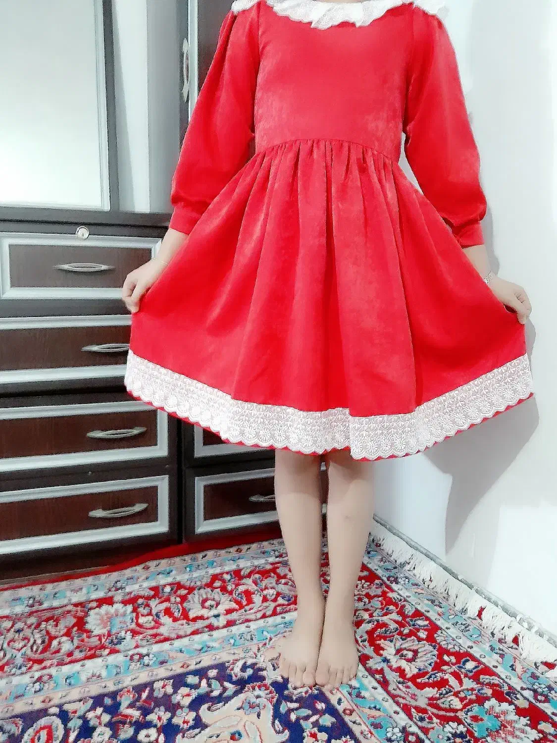 پیراهن دخترانه مناسب برای یلدا|کفش و لباس بچه|محمدشهر, شهرک چمران|دیوار