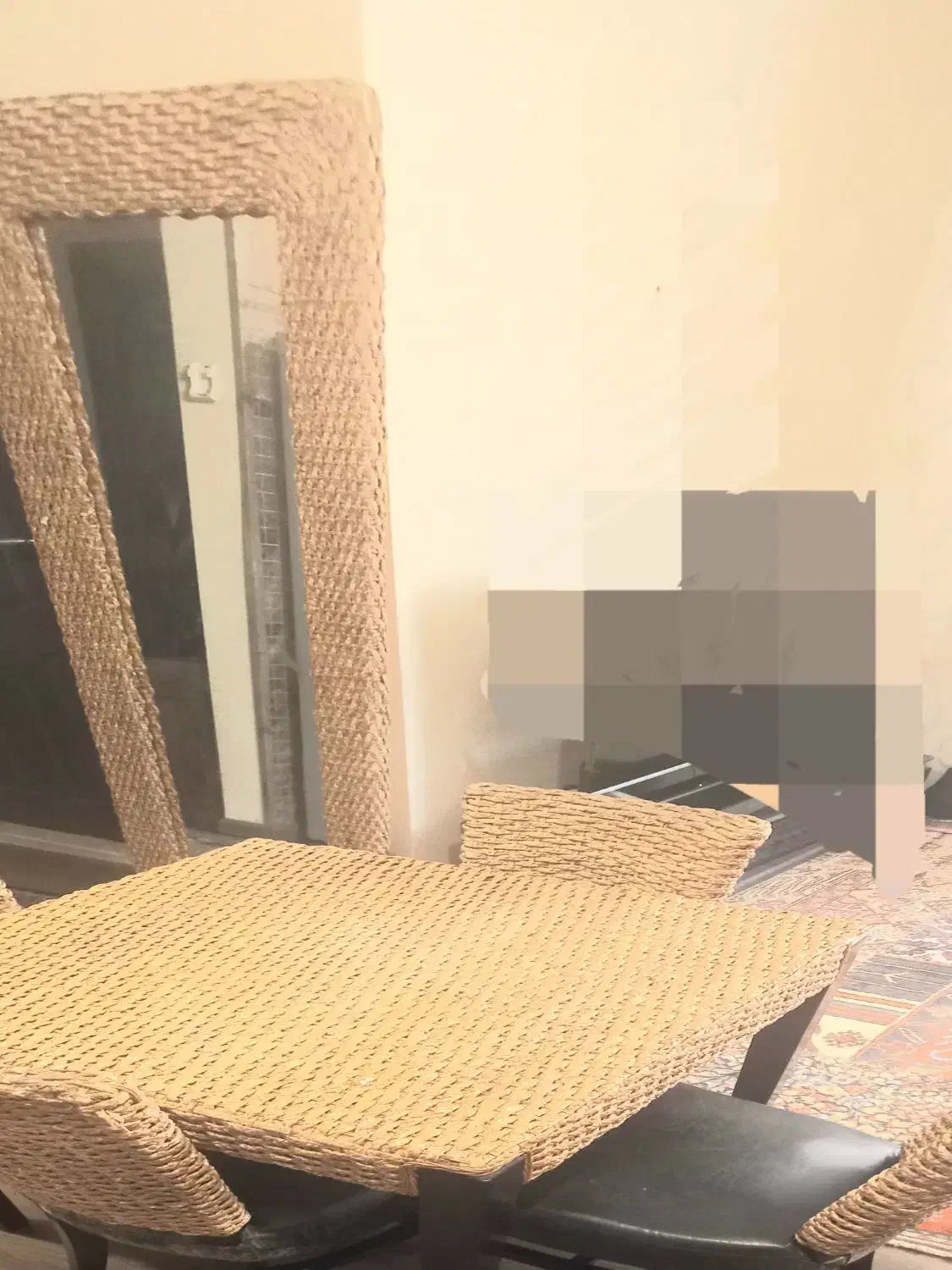 ست حصیر|میز و صندلی غذاخوری|کیش, |دیوار