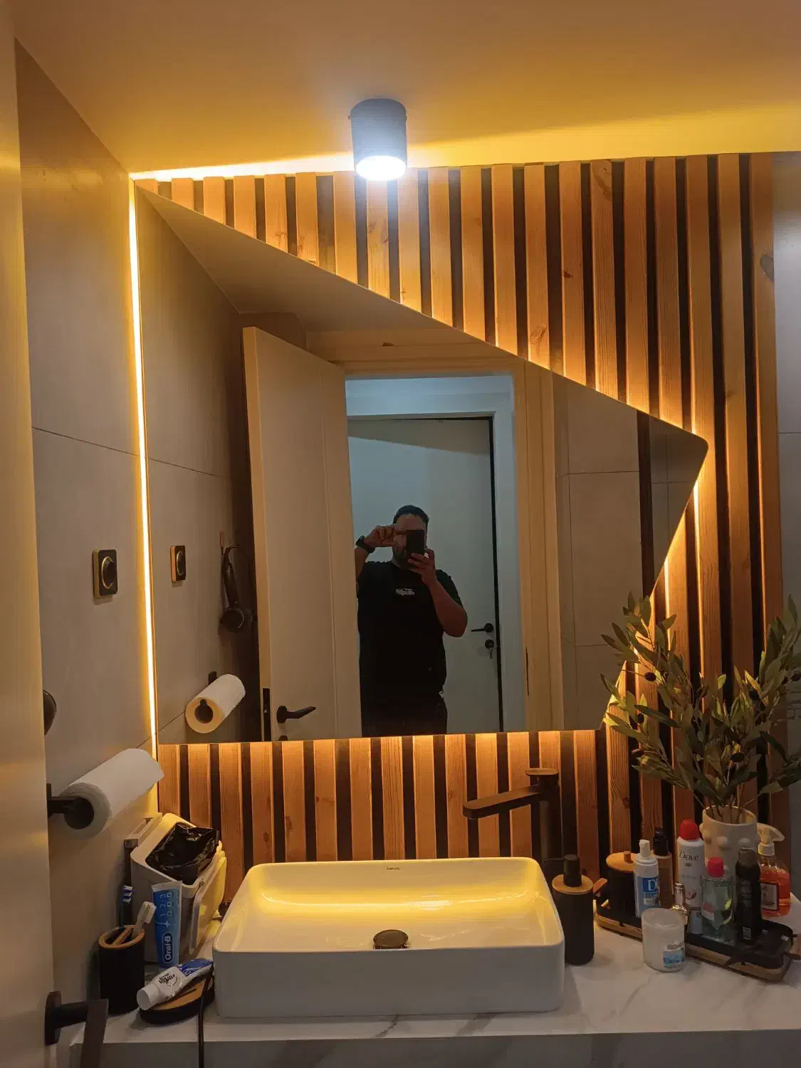 آیینه بک لایت و دفرمه|آینه|کیش, |دیوار