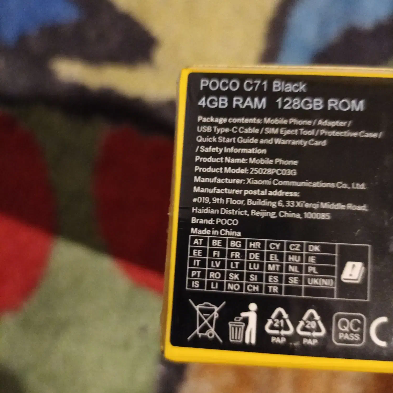 پوکو c71 128 پلمپ رنگ مشکی|موبایل|مشهد, هفت تیر (آب و برق)|دیوار