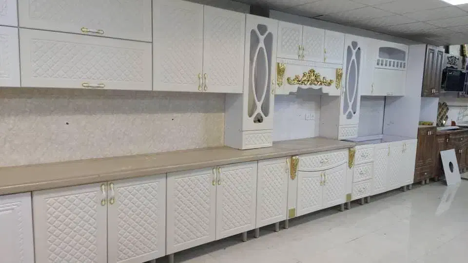 کابینت ممبران/سفیدطرح کلاسیک/درب خشتی/طلایی/کدu6|مصالح و تجهیزات ساختمان|کرمانشاه, |دیوار