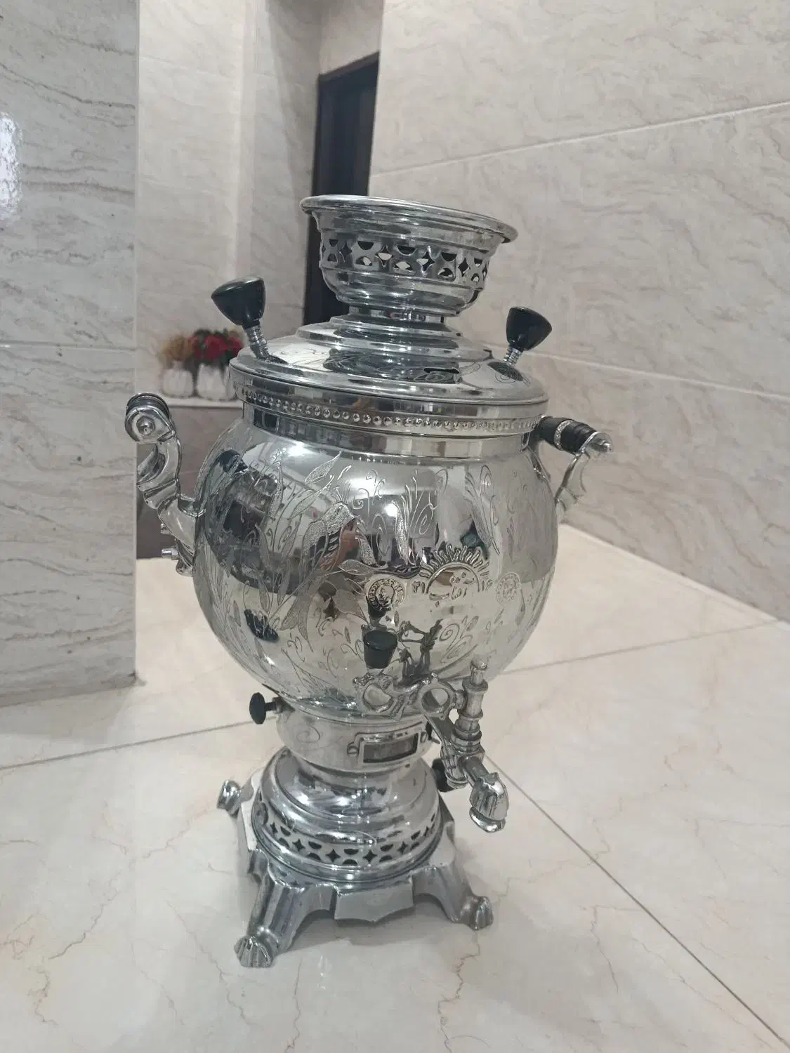 سماور گازی|سماور، چای‌ساز، قهوه‌ساز|لشت نشا, |دیوار