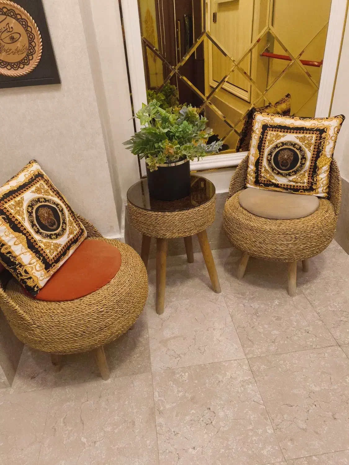 ست میز صندلی حصیری|میز و صندلی غذاخوری|ارومیه, |دیوار