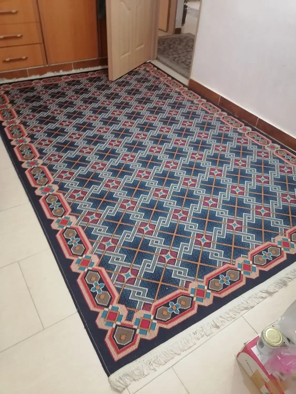 گلیم فرش ۶ متری کاملا سالم|گلیم، جاجیم، گبه|رشت, حمیدیان|دیوار