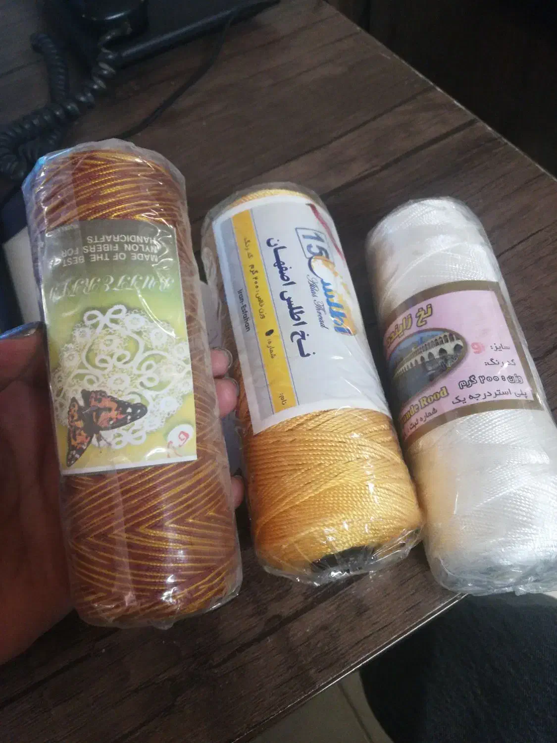 نخ قلاب بافی، پلی استر درجه 1|لوازم خیاطی و بافتنی|مشهد, الهیه|دیوار