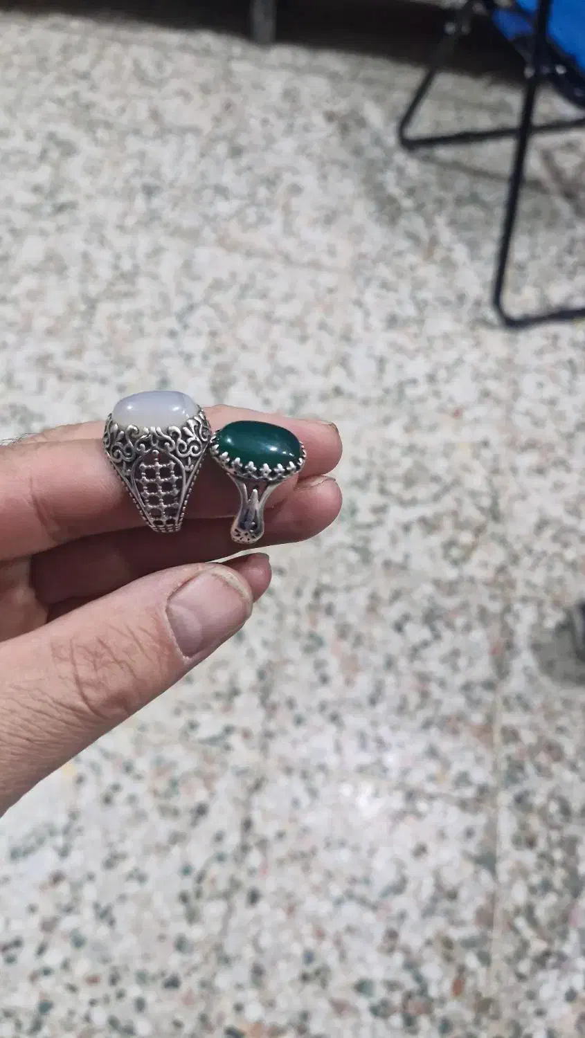 دوعدد انگشتر نقره عقیق  هریک۱۵۰۰تومان|جواهرات|لردگان, |دیوار