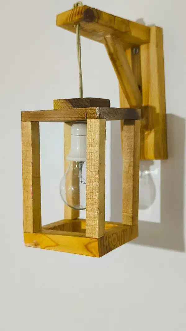 چراغ دیواری چوبی|لوستر و چراغ آویز|کرمانشاه, |دیوار