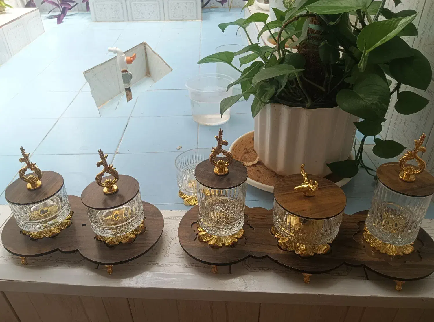 قندان جا نباتی شکلات خوری|ظروف سرو و پذیرایی|شیراز, شاهچراغ|دیوار