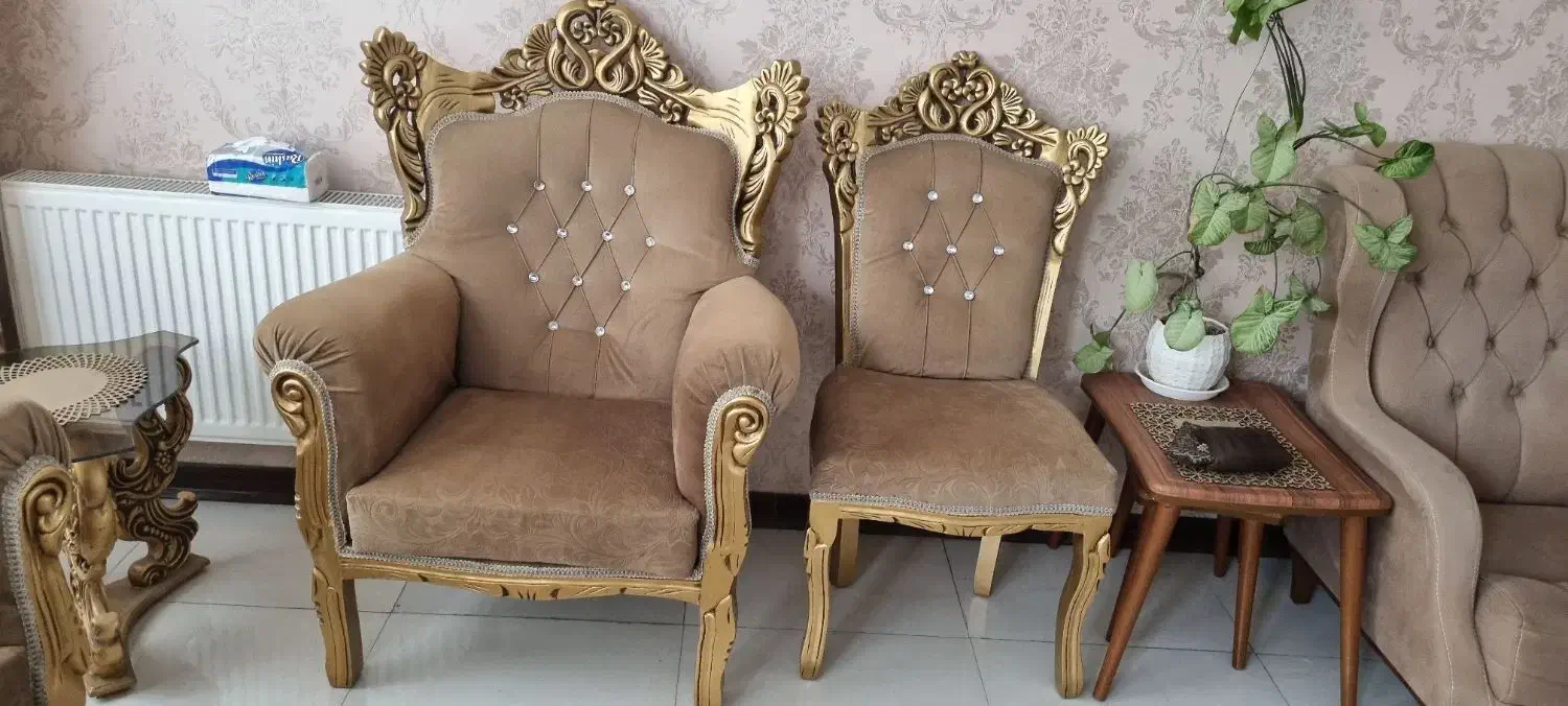 فروش مبل سلطنتی(استیل)|مبلمان خانگی و میز عسلی|یزد, |دیوار