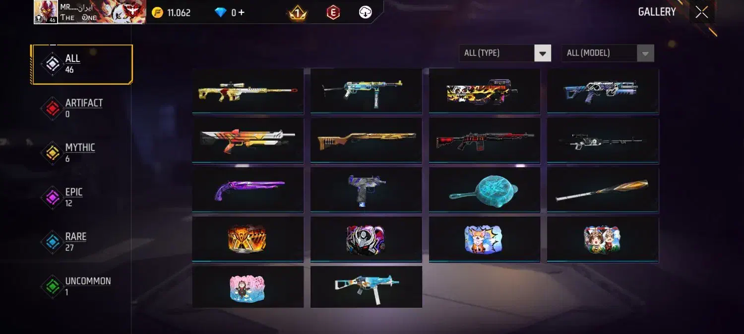 اکانت فری فایر|کنسول، بازی ویدئویی و آنلاین|اصفهان, باغ زرشک|دیوار