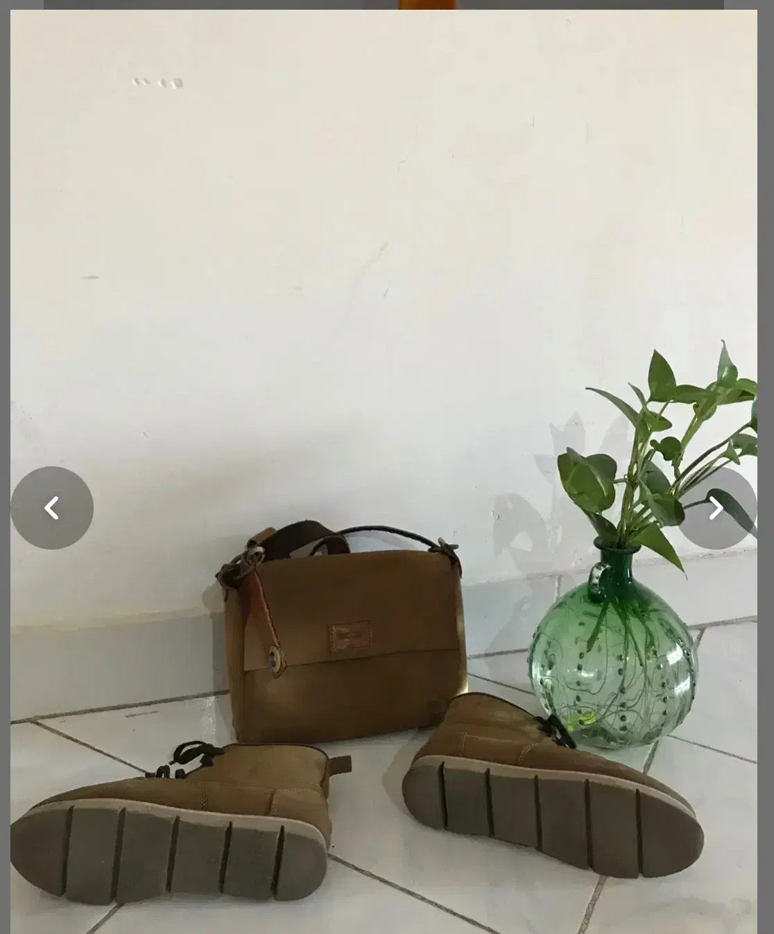 چرم طبیعی قهوه ای(پوتین)|کیف، کفش، کمربند|رشت, فلسطین|دیوار