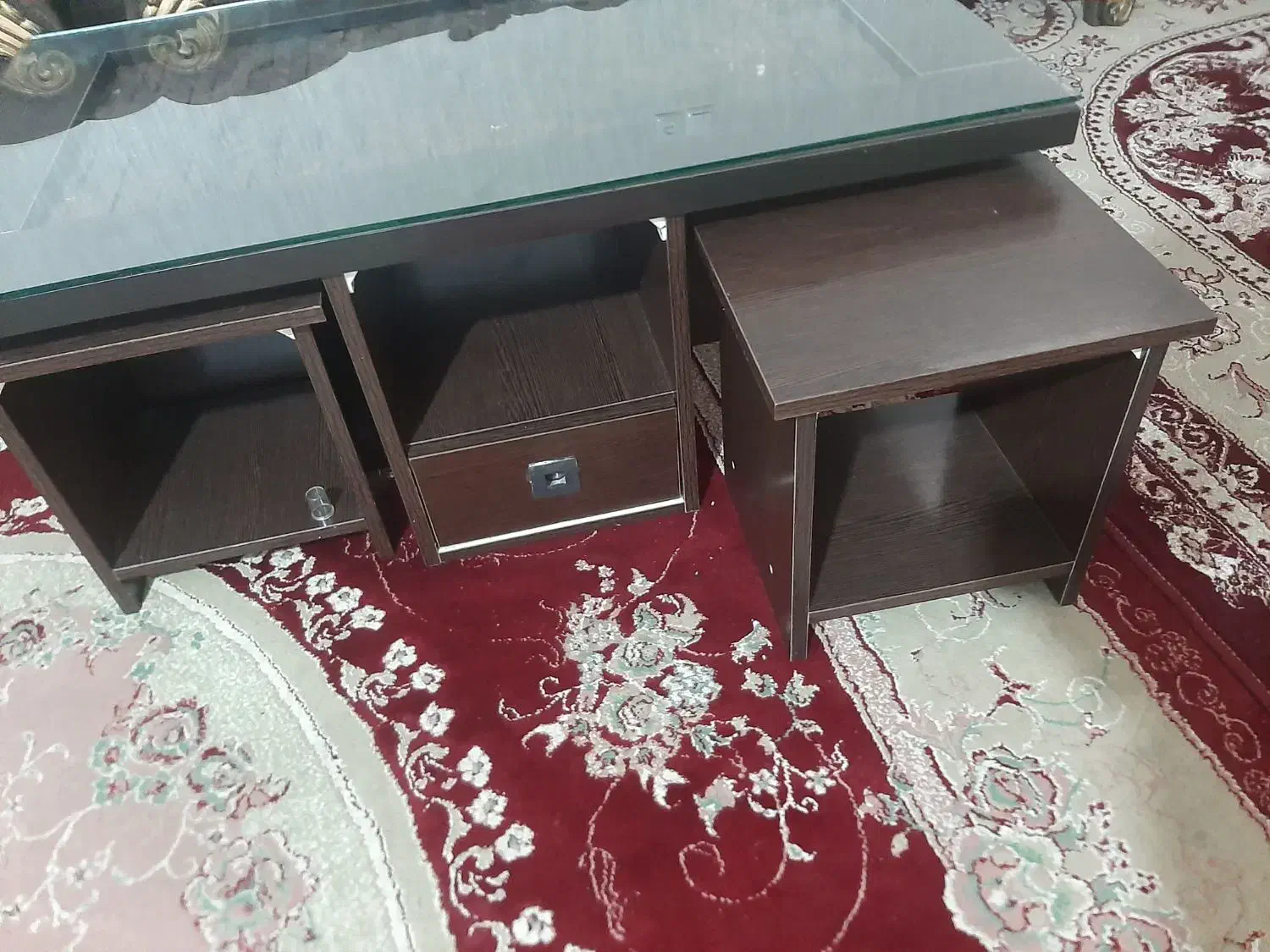 میزجلومبلی با دو کشو و4 میز عسلی|مبلمان خانگی و میز عسلی|بابل, |دیوار