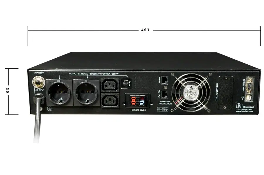 ups فاراتل DSS3000X-RT + کابینت و باتری 65 آمپر|مودم و تجهیزات شبکه|قم, حنیف نژاد|دیوار