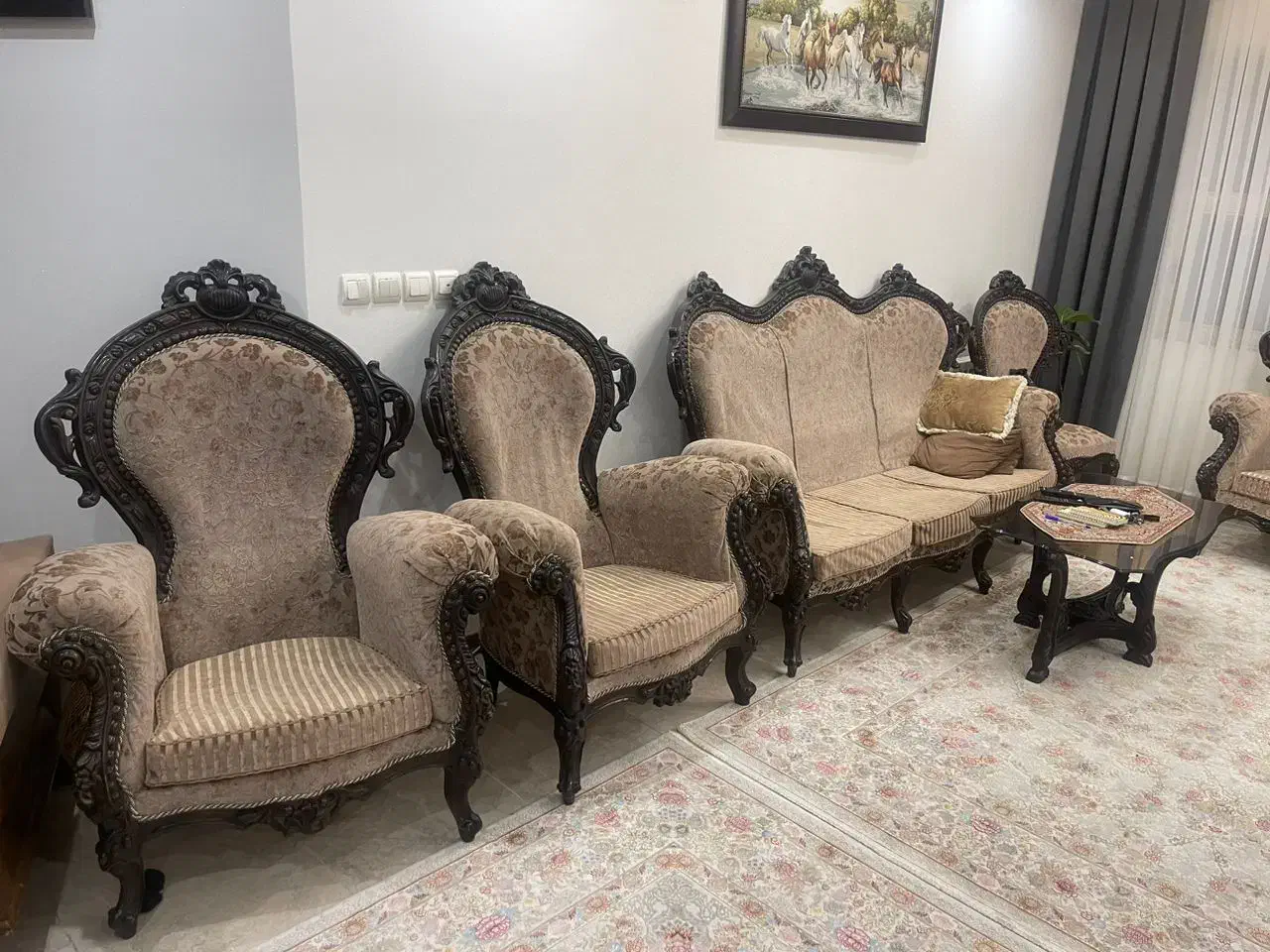 مبل  صادراتی ایران به المان  چوب راش نصف قیمت با|مبلمان خانگی و میز عسلی|کرج, فاز ۱ مهرشهر|دیوار