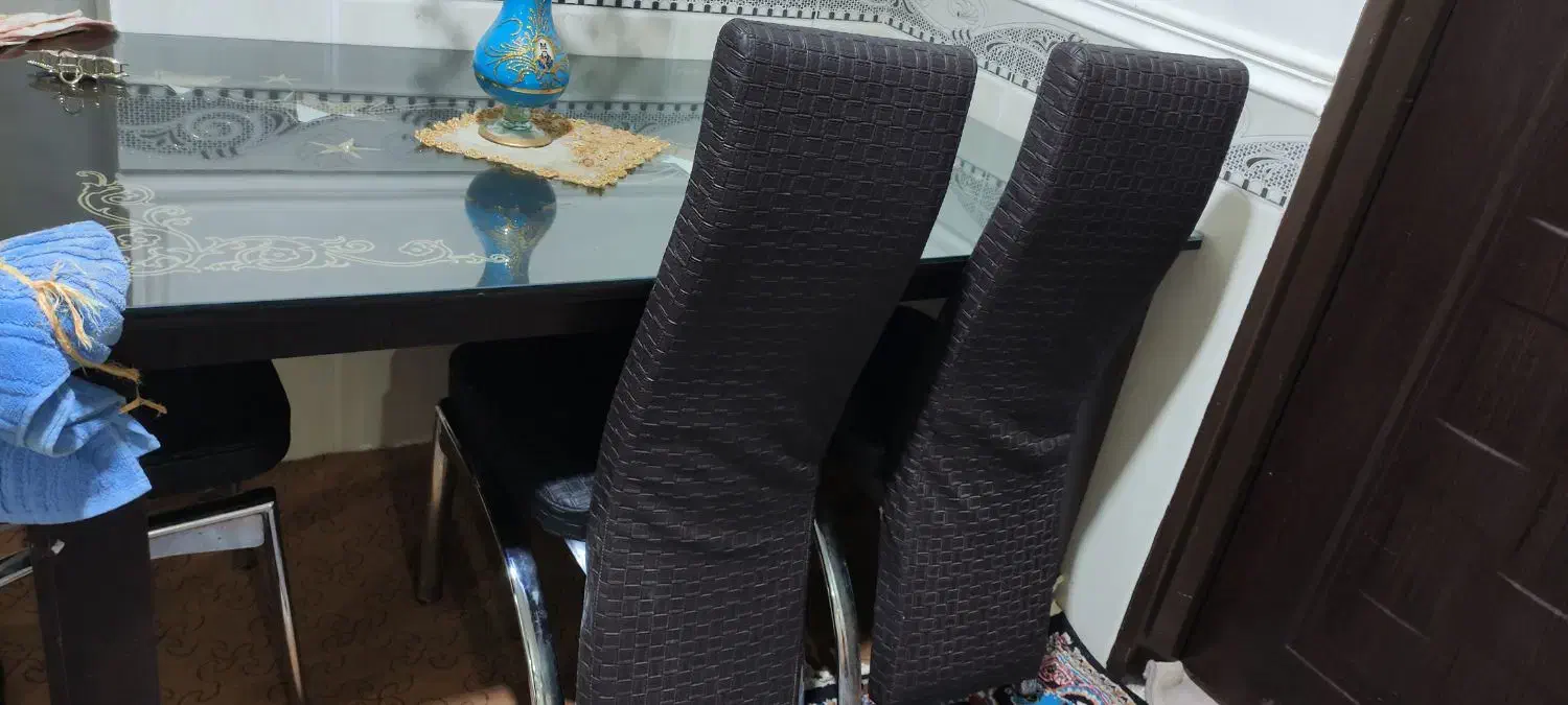 میز غذاخوری شش نفره|میز و صندلی غذاخوری|آبپخش, |دیوار