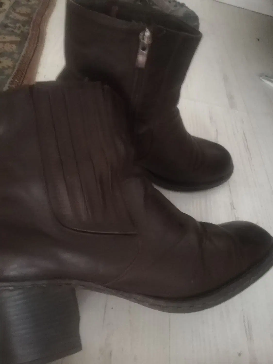 کفش چرم نیم بوت قهوه ای نو|کیف، کفش، کمربند|تهران, تجریش|دیوار