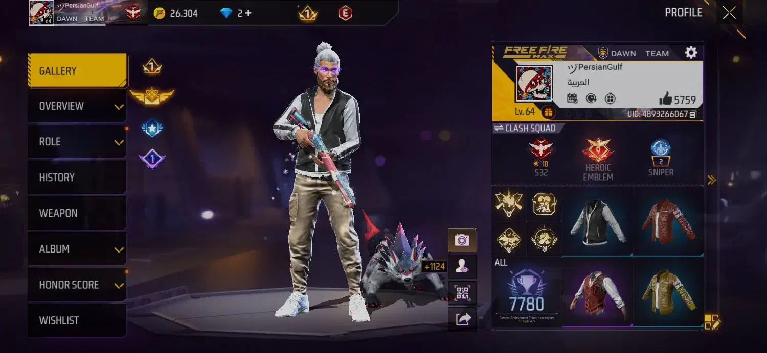 اکانت فری فایر|کنسول، بازی ویدئویی و آنلاین|شیراز, شاهچراغ|دیوار