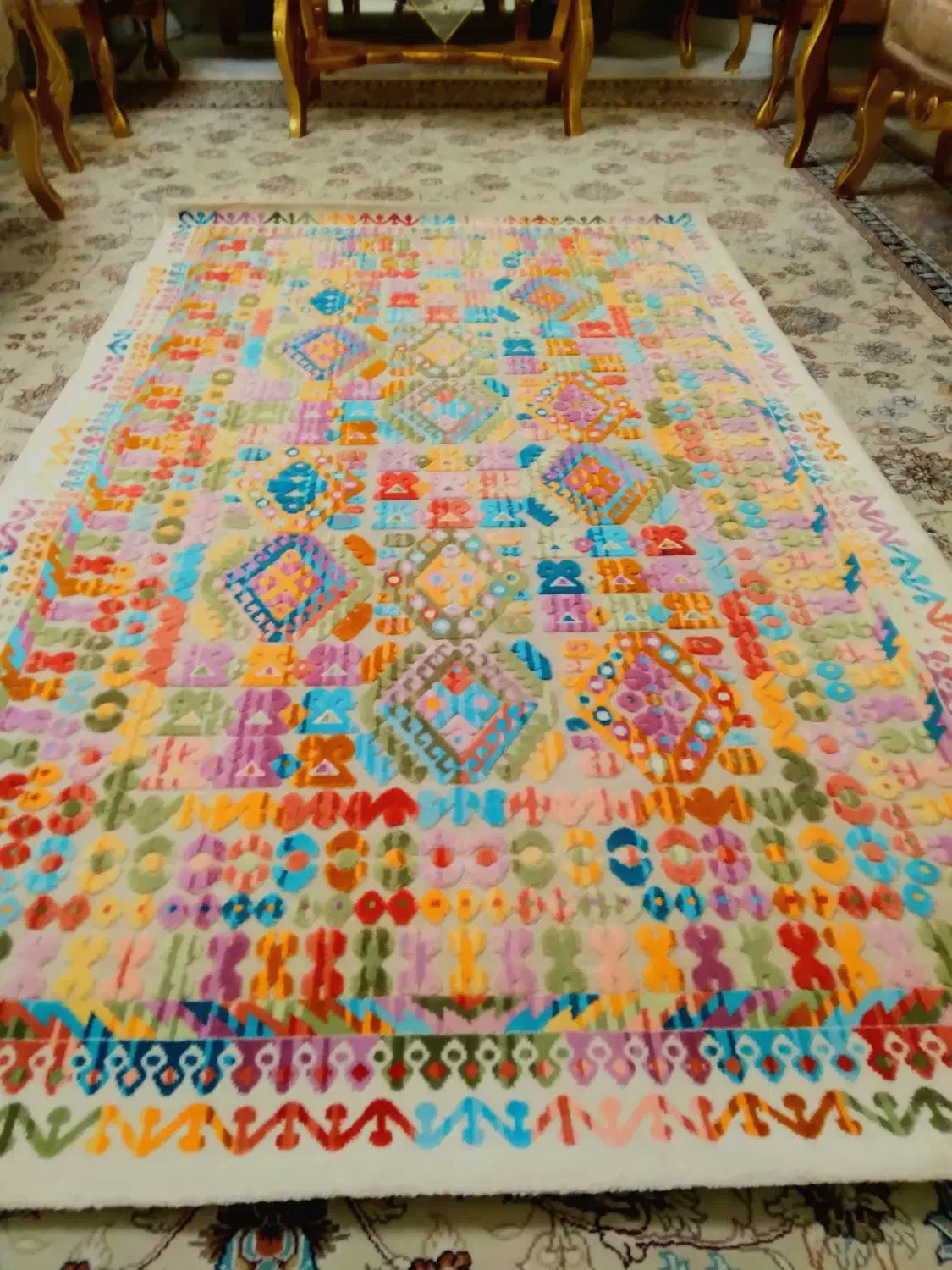 فرش نو فانتزی۹ متری و ۳ متری و  ۲ عدد پپادری|فرش|تهران, شمس‌آباد|دیوار