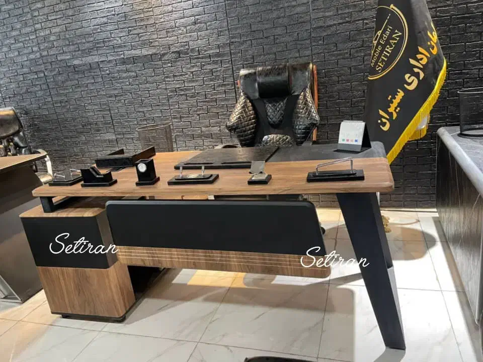 مبلمان اداری مشکی رگه|دفتر کار|کرج, کارخانه قند|دیوار