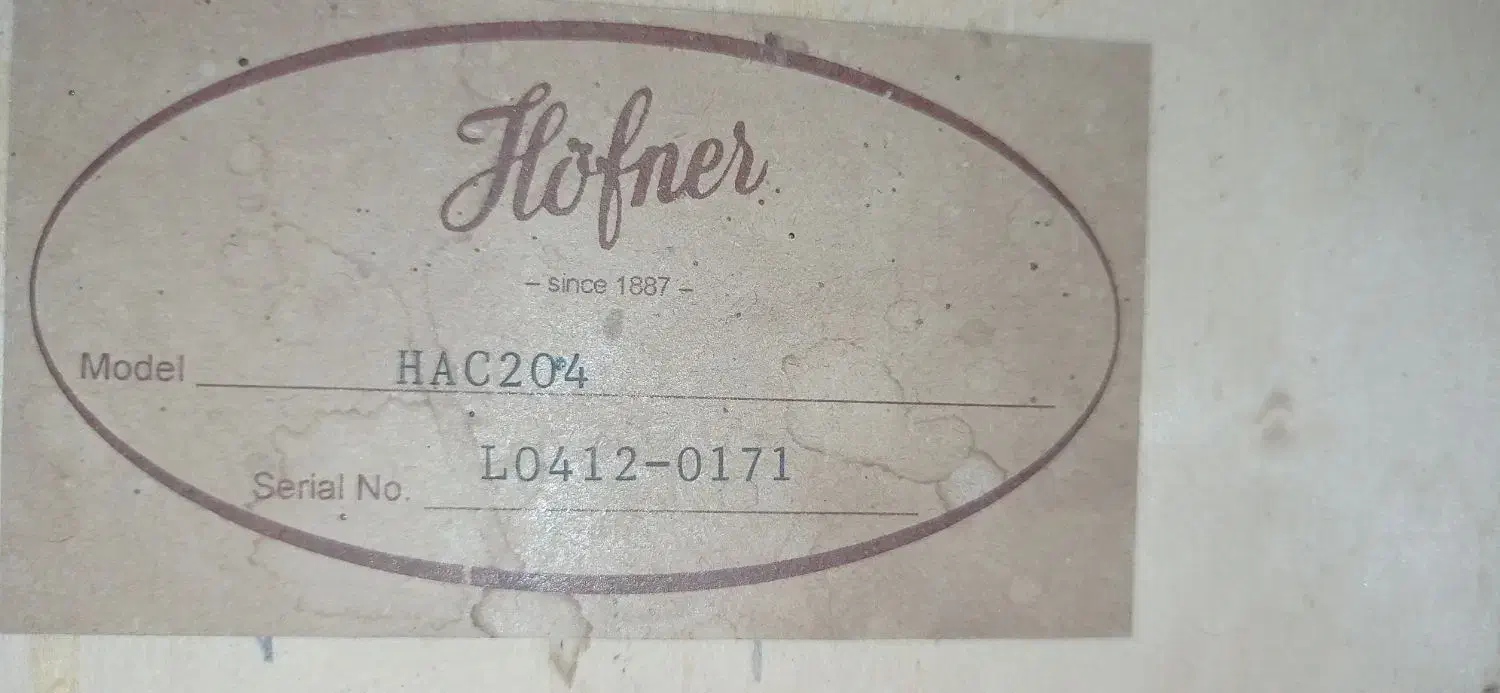 گیتار Hofner مدل HAC204|گیتار، بیس، امپلیفایر|رضوانشهر, |دیوار
