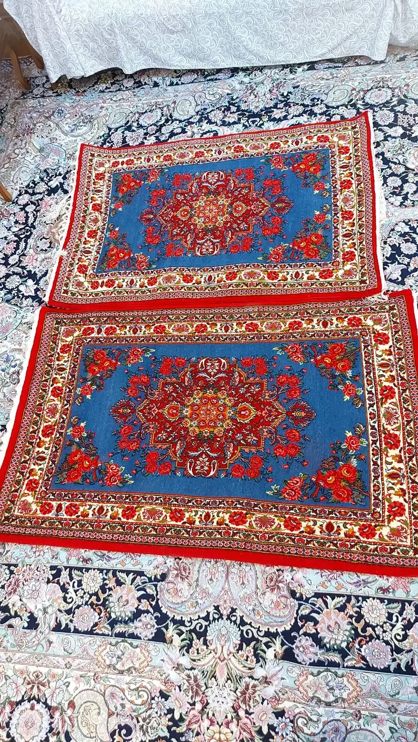 فرش دستباف پشمی نقشه ترنج|فرش|لنجان, |دیوار