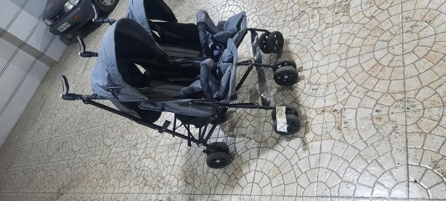 فروش کالسکه دوقلویی دلیجان|کالسکه و لوازم جانبی|رشت, شهرک قدس|دیوار