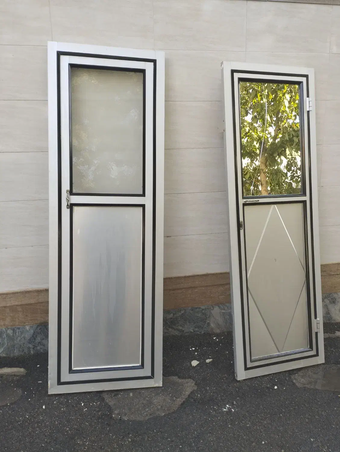 دو عدد درب آلمینیوم|مصالح و تجهیزات ساختمان|الشتر, |دیوار