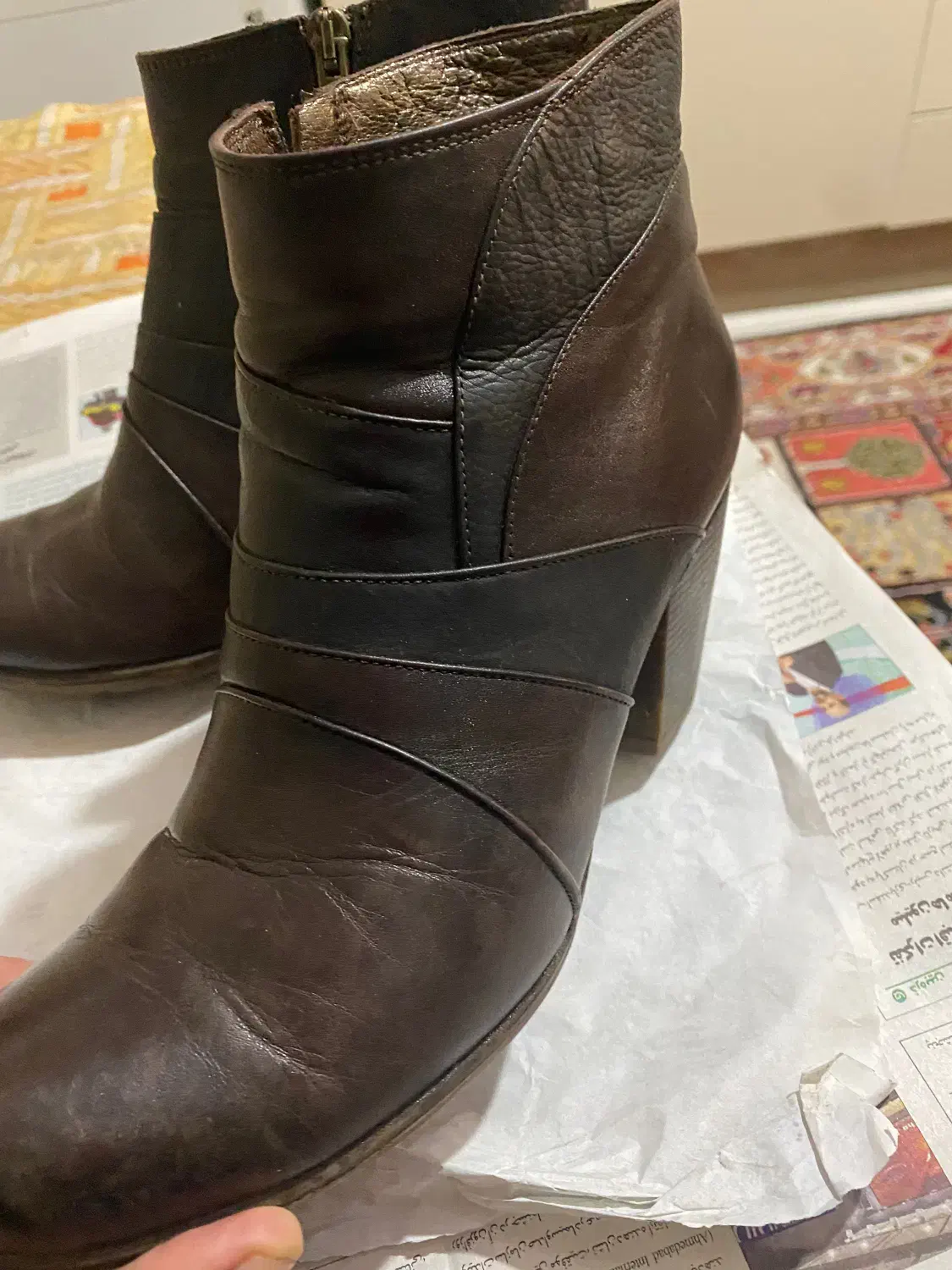 چکمه اصل چرم ترک سایز۳۹|کیف، کفش، کمربند|خوی, |دیوار