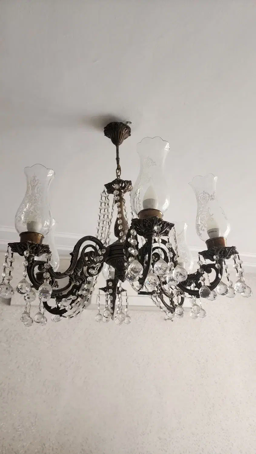 لوستر برنز|لوستر و چراغ آویز|اصفهان, خانه اصفهان|دیوار