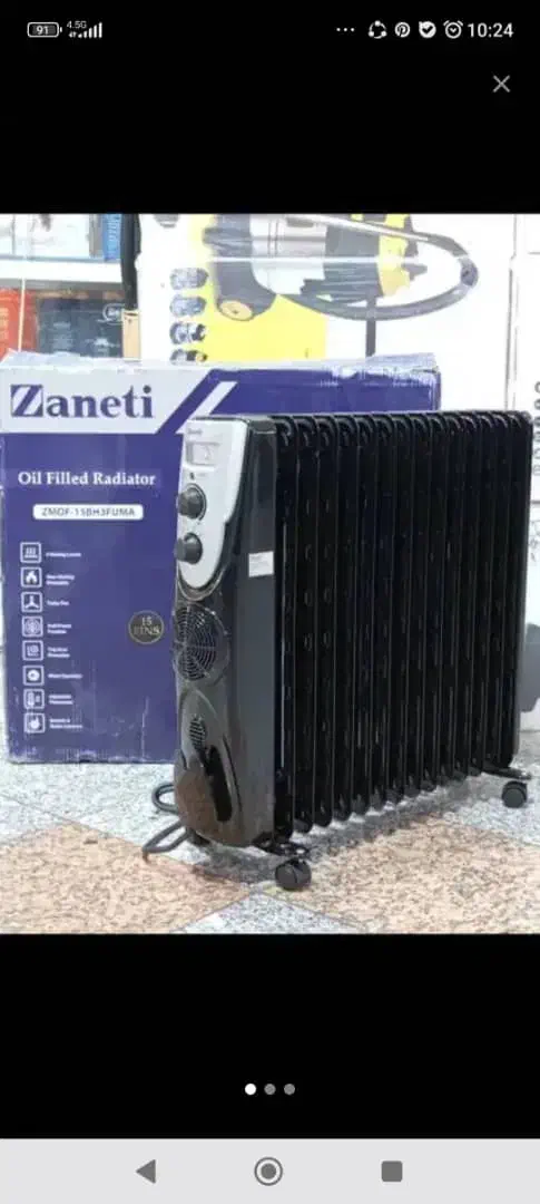 شوفاژ برقی 15پره زانتی رادیاتور روغنی/بخاری برقیA+|آبگرمکن، پکیج، شوفاژ|تهران, امین حضور|دیوار