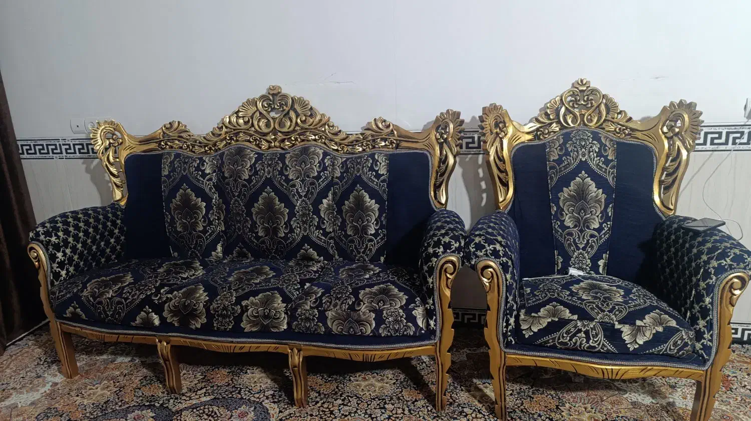 مبل سلطنتی|مبلمان خانگی و میز عسلی|جوانرود, |دیوار