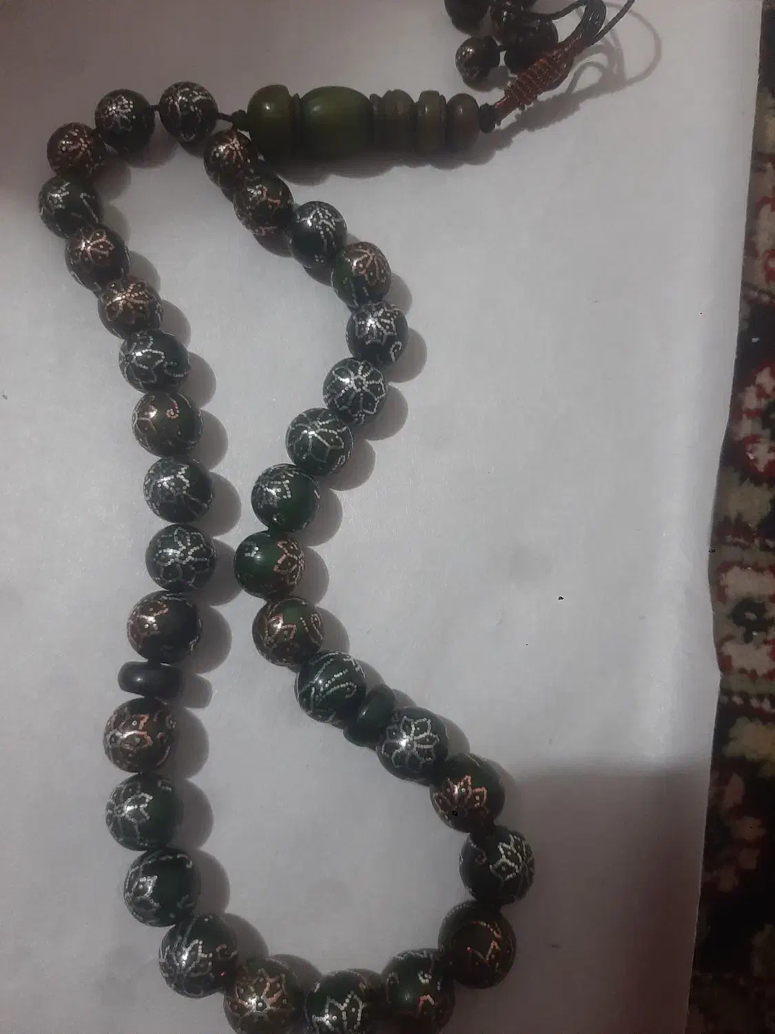 تسبیح سیمکاری دستساز|کلکسیون اشیاء عتیقه|اصفهان, بهارستان|دیوار