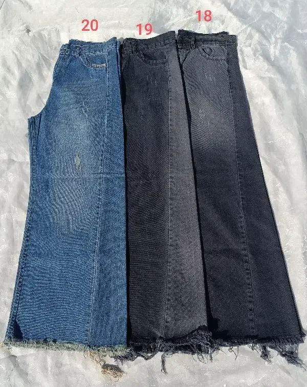 شلوار جین لی زنانه شافل بگ واید فول بگ نیم بگ|لباس|بیرجند, |دیوار