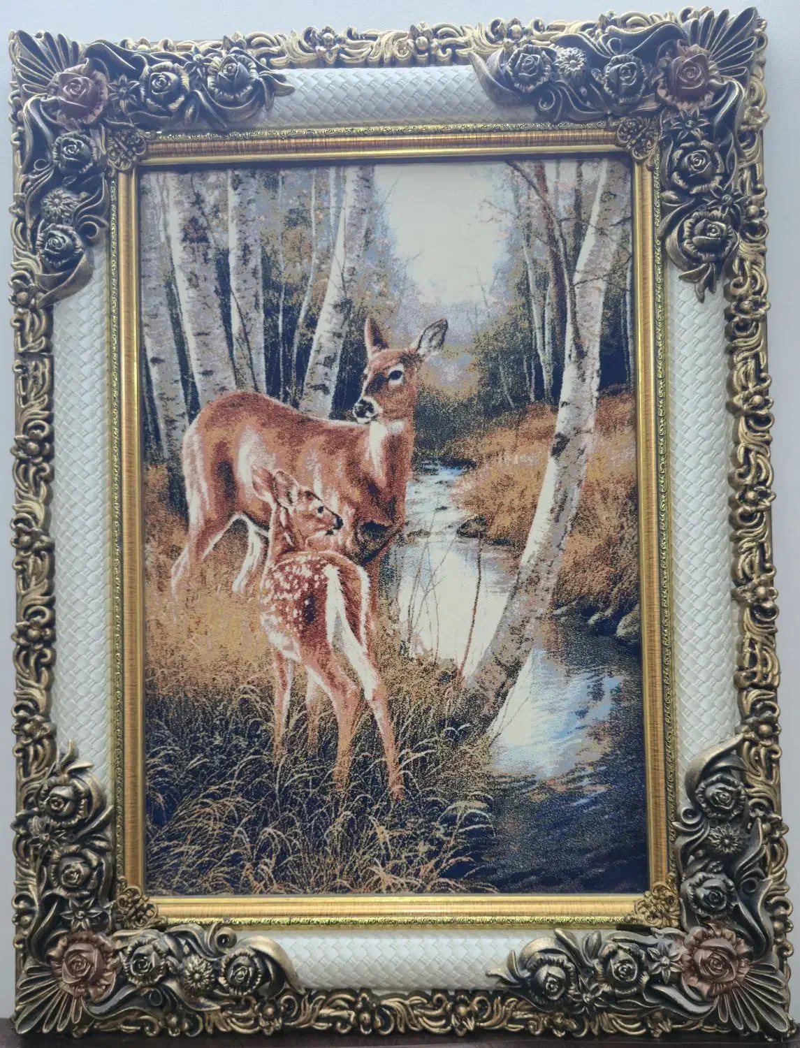 تابلو فرش ماشینی(منظره) با قاب مدل شاپرک|تابلو فرش|تهران, حکیمیه|دیوار