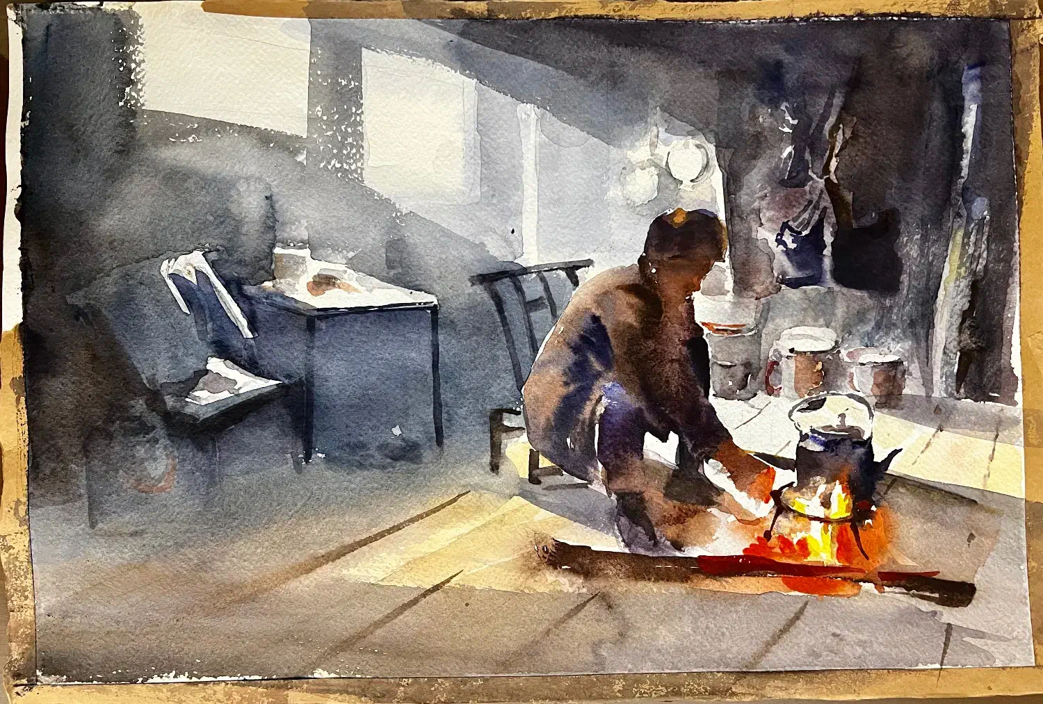 نقاشی آبرنگ|تابلو، نقاشی، عکس|تهران, شهرک غرب|دیوار