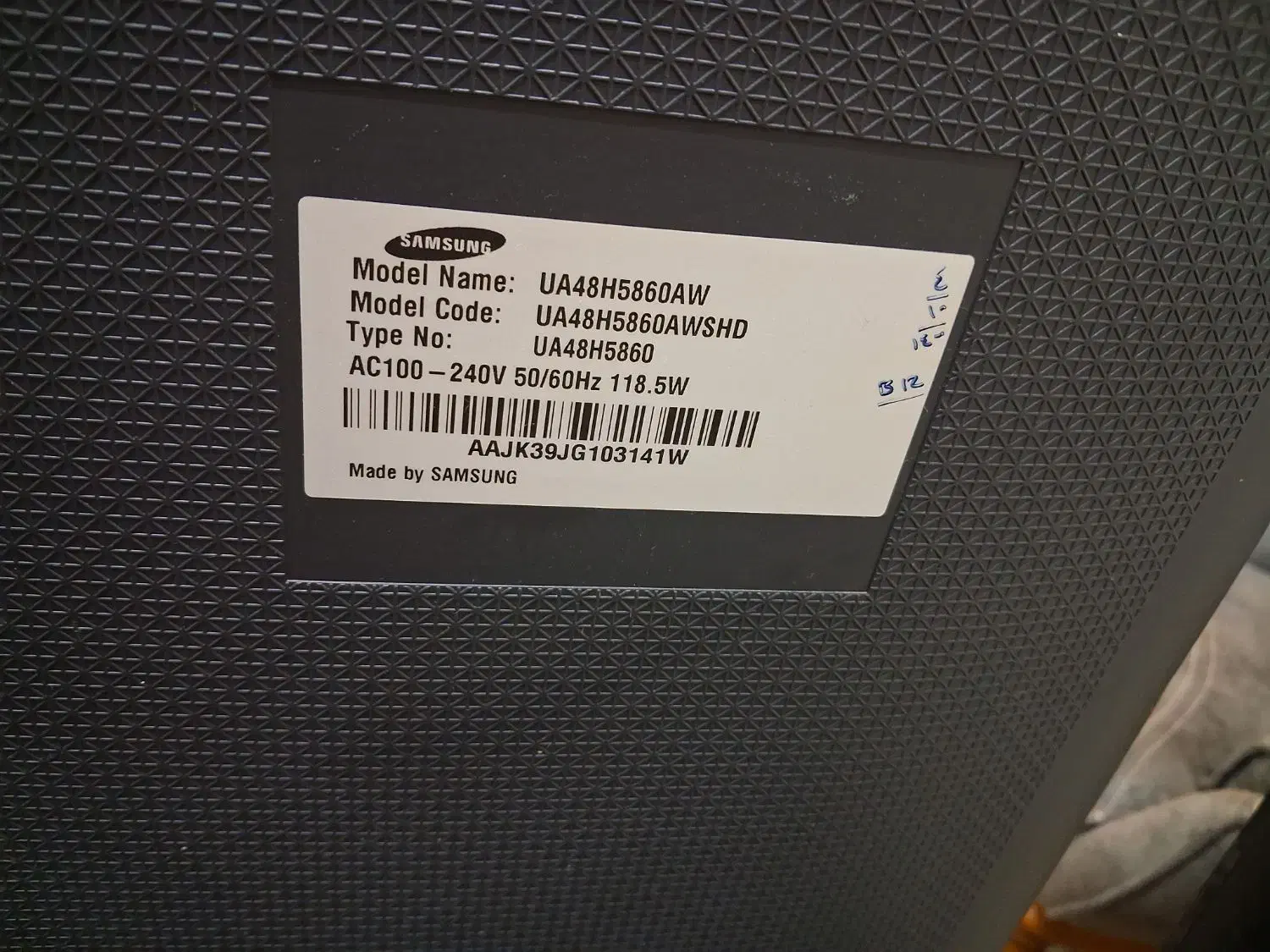 تلویزیون ال ای دی سامسونگ 48 اینچ اصل کره|تلویزیون و پروژکتور|فردیس, منظریه|دیوار