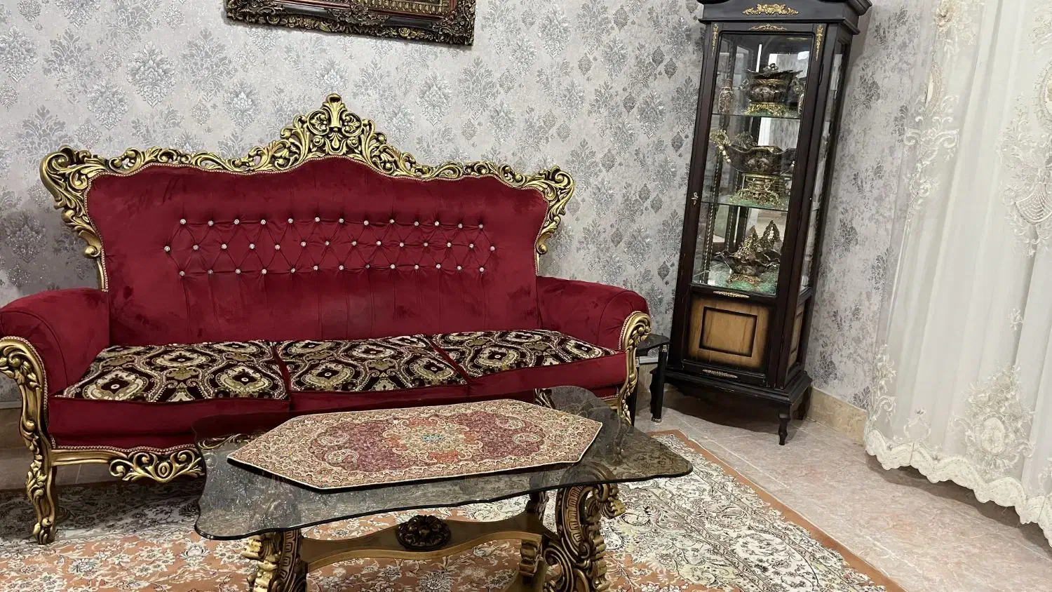 مبلمان استیل نه نفره در حد نو|مبلمان خانگی و میز عسلی|قیدار, |دیوار